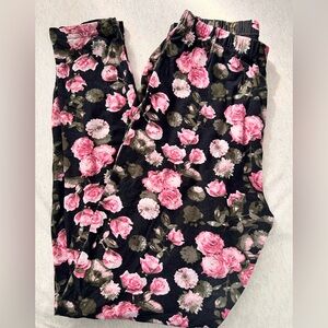 Floral Print Leggings Super Soft Size 2XL